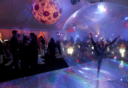 dancer in bubble